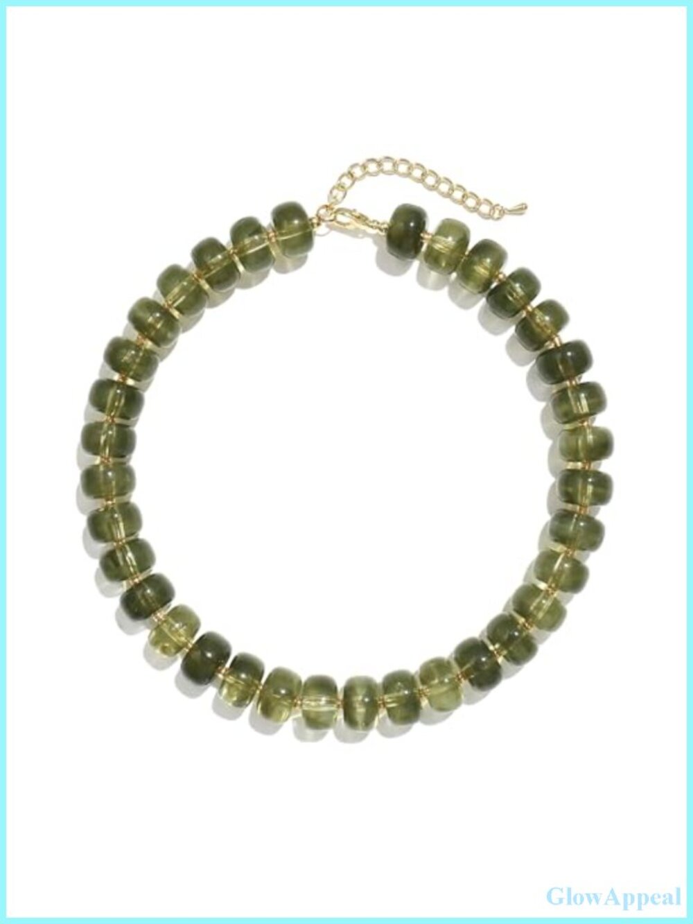 Chunky Acrylic Beaded Statement Necklace Lobster Clasp Adjustable